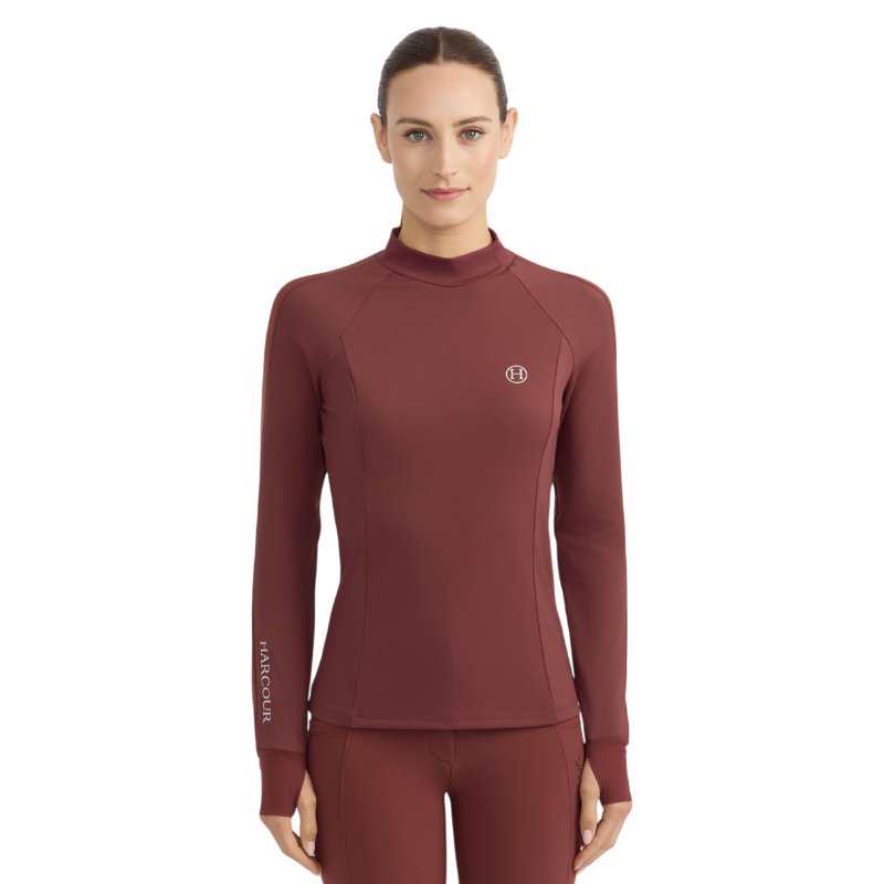 Harcour - T-shirt manches longues technique femme Calista vigne