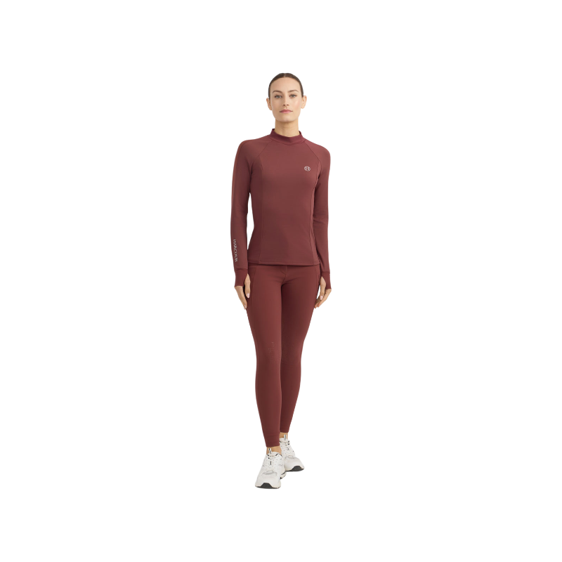 Harcour - T-shirt manches longues technique femme Calista vigne