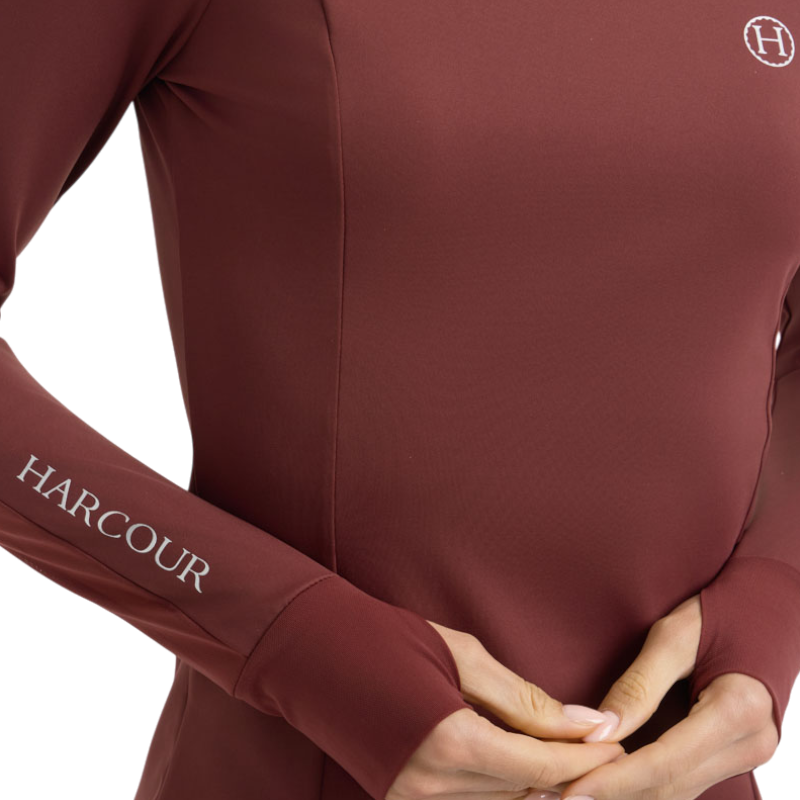 Harcour - T-shirt manches longues technique femme Calista vigne