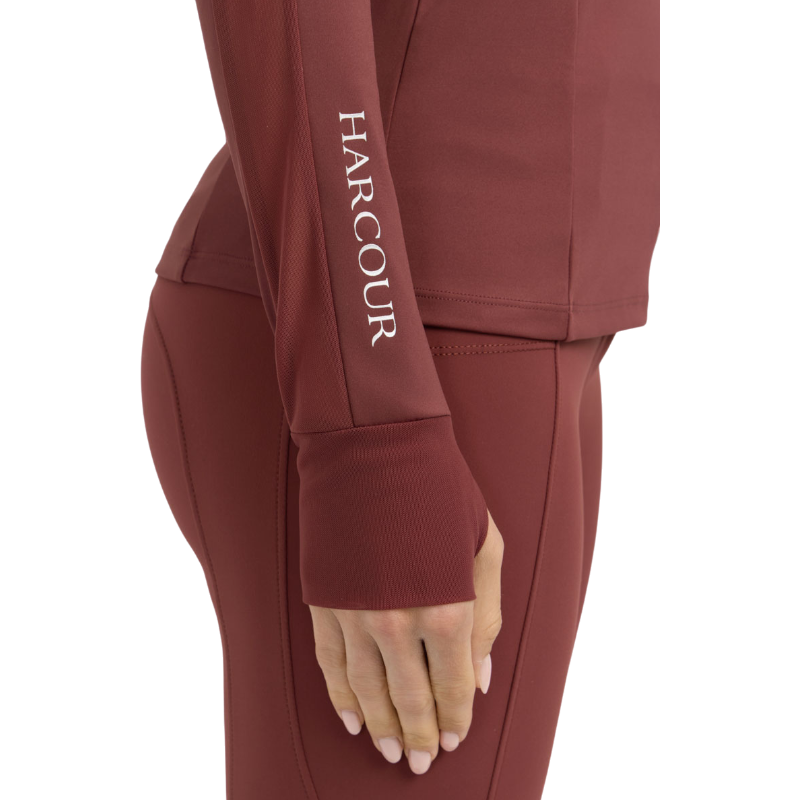Harcour - T-shirt manches longues technique femme Calista vigne
