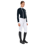 Cavalleria Toscana - Dames lange mouw wedstrijd polo marine | - Ohlala