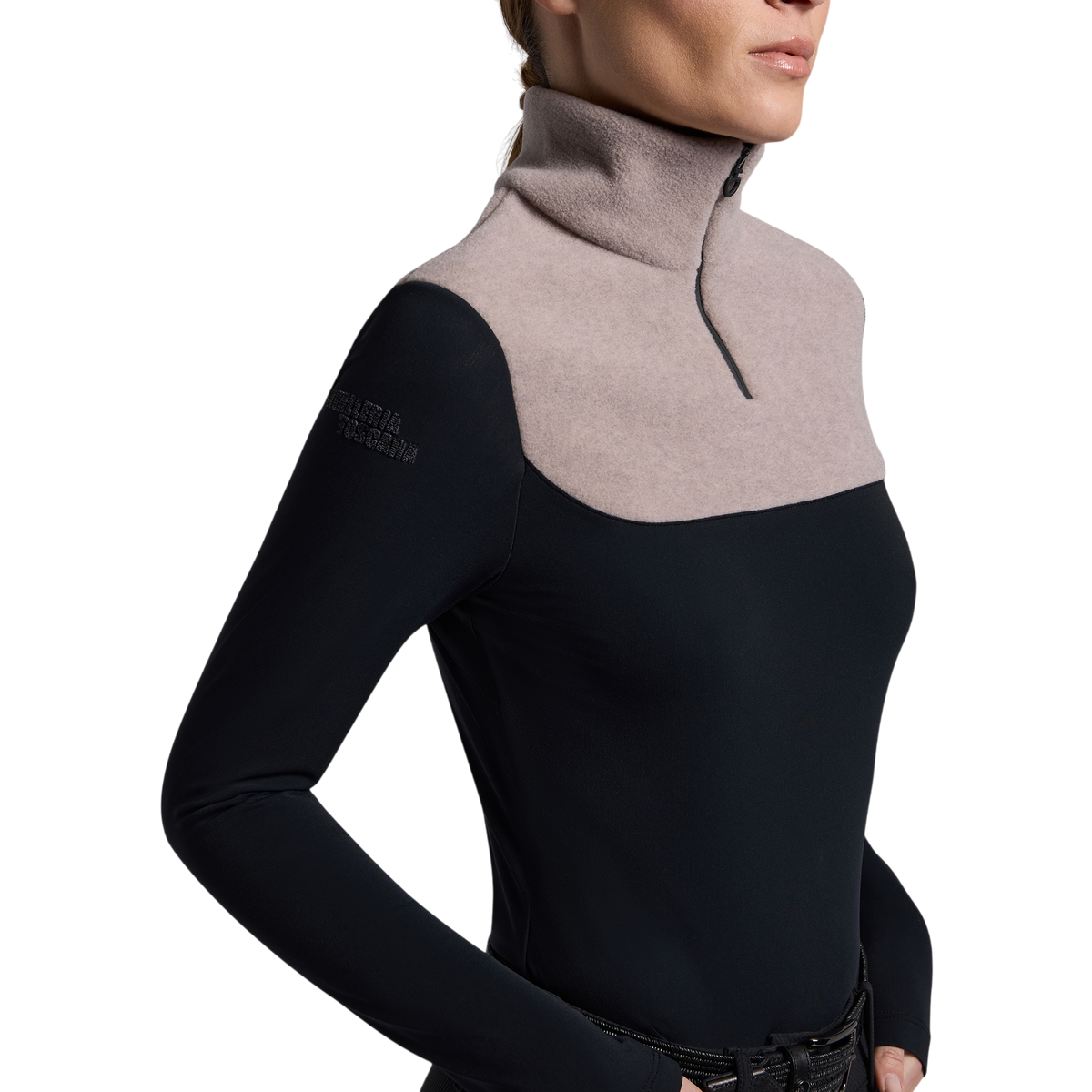 Cavalleria Toscana - Baselayer manches longues femme Warm Jersey noir/ cypria