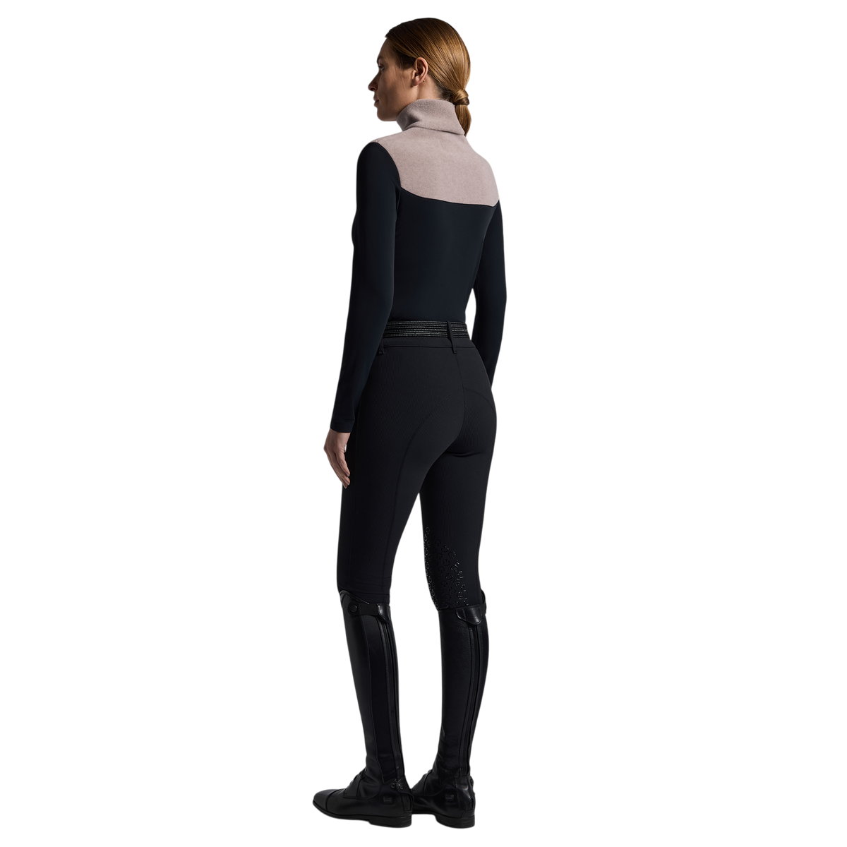 Cavalleria Toscana - Baselayer manches longues femme Warm Jersey noir/ cypria