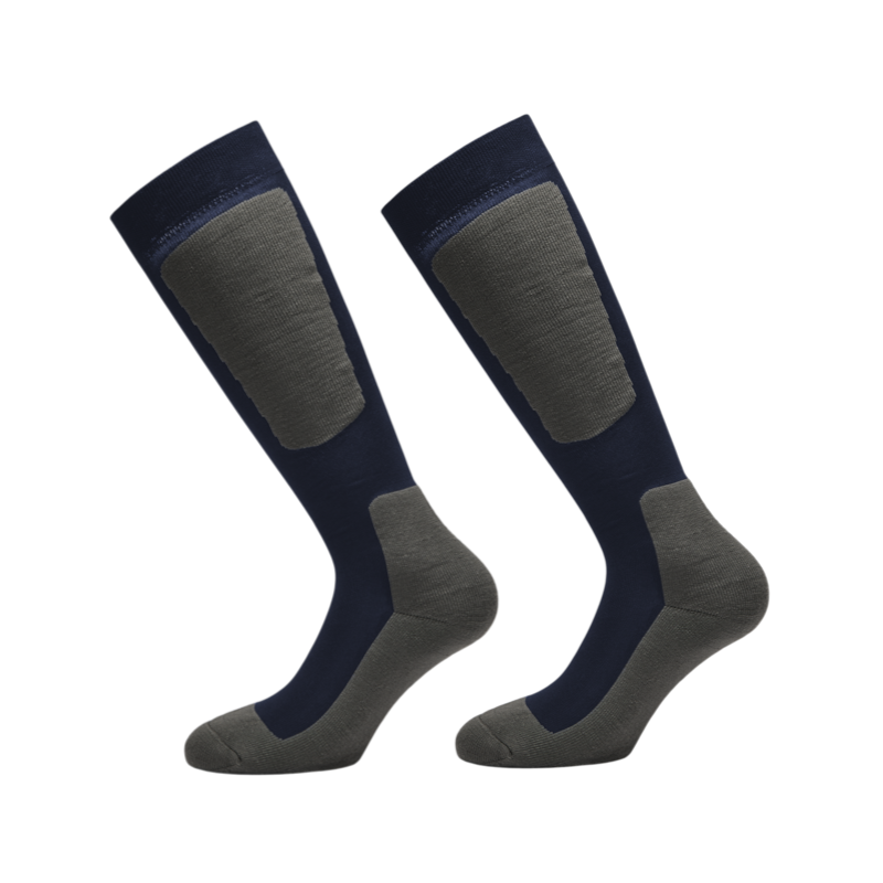 Cavalleria Toscana - Chaussettes d'équitation Jacquard Tech marine