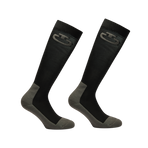 Cavalleria Toscana - Chaussettes d'équitation Jacquard Tech noir/ dark grey