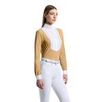 Cavalleria Toscana - Dames wedstrijdpolo lange mouwen Americain tan | - Ohlala