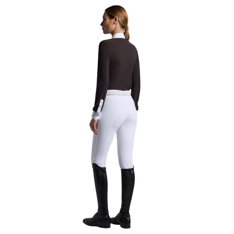 Cavalleria Toscana - Polo manches longues femme Perforated Competition expresso