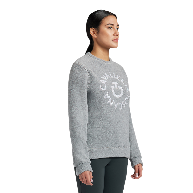 Cavalleria Toscana - Pull manches longues femme Fleece Crew Neck light grey