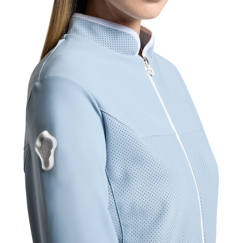 Cavalleria Toscana - Sweat manches longues femme Crew Neck Tech sky blue