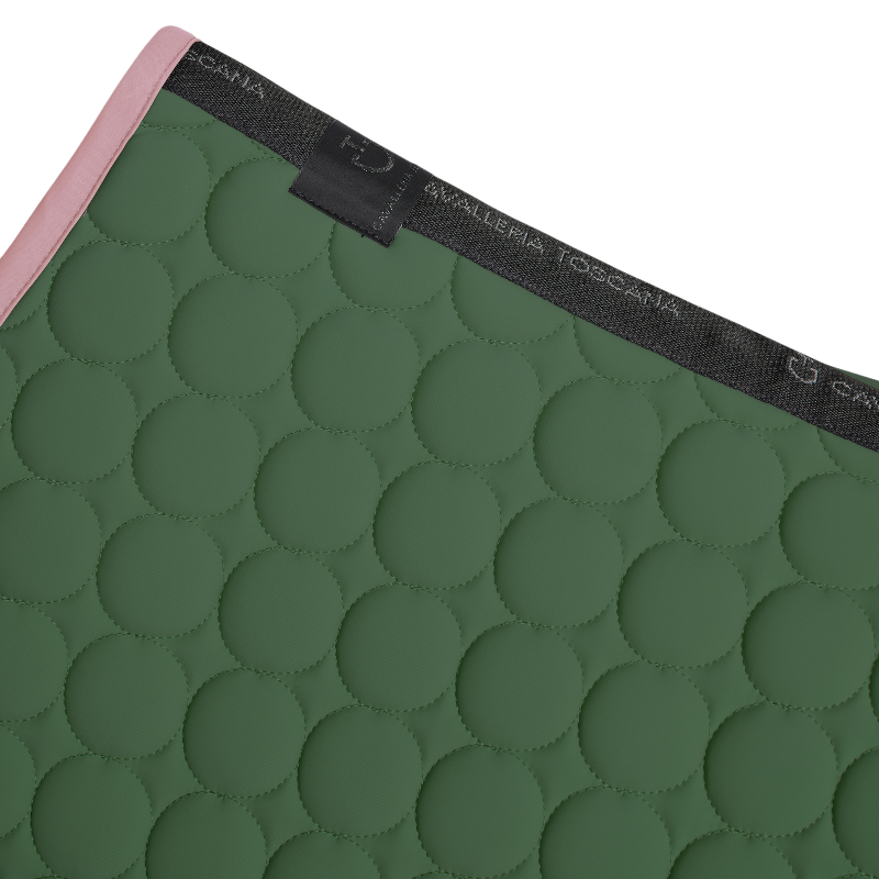 Cavalleria Toscana - Tapis de selle Circle Quilted forest green/ candy pink