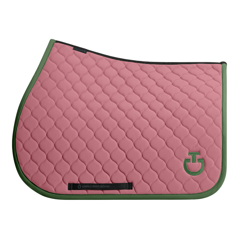 Cavalleria Toscana - Tapis de selle Circular Quilted candy pink/ forest green