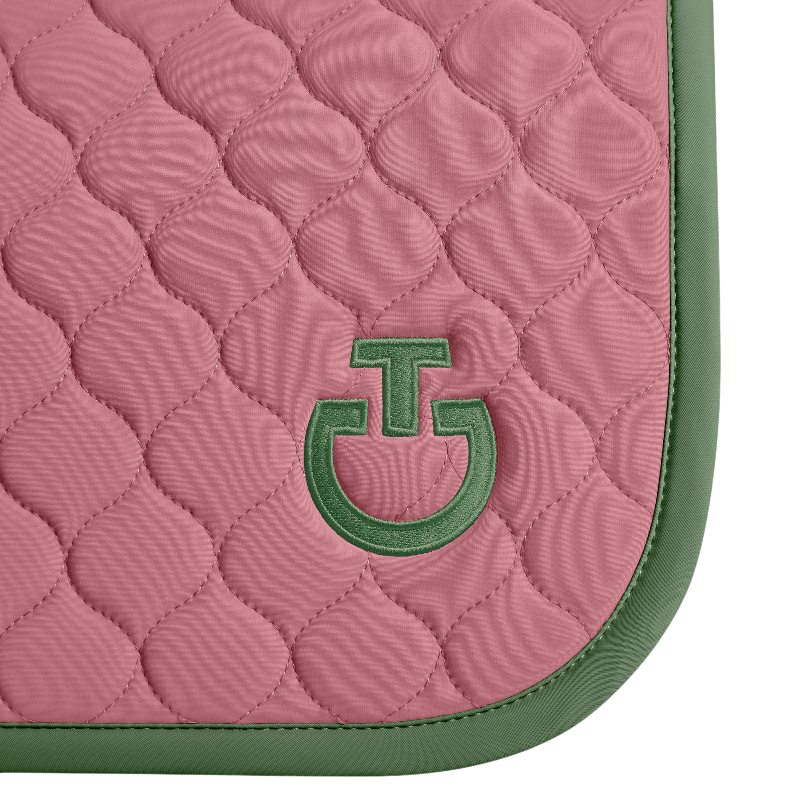Cavalleria Toscana - Tapis de selle Circular Quilted candy pink/ forest green