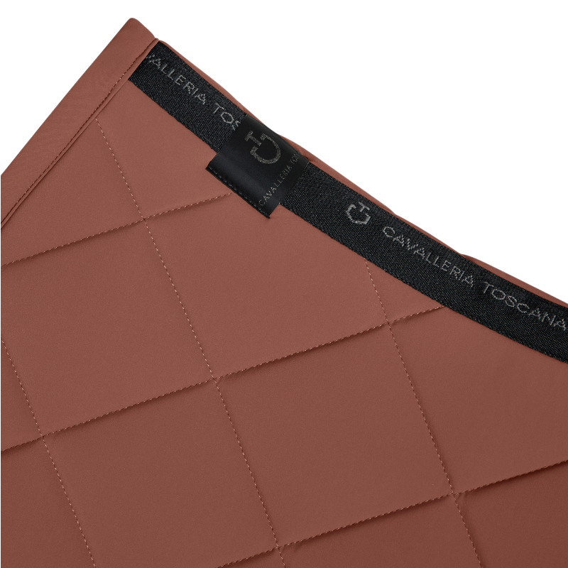 Cavalleria Toscana - Tapis de selle Diamond Quilted Jersey terre de sienne | - Ohlala
