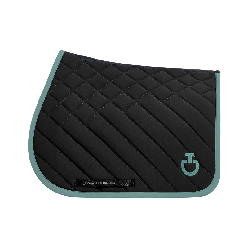 Cavalleria Toscana - Tapis de selle Diamonds and Lines Quilted noir/ mint