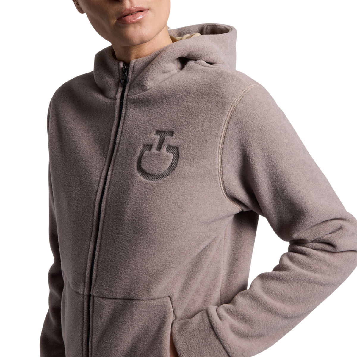 Cavalleria Toscana - Veste manches longues femme Fleece Zip cypria