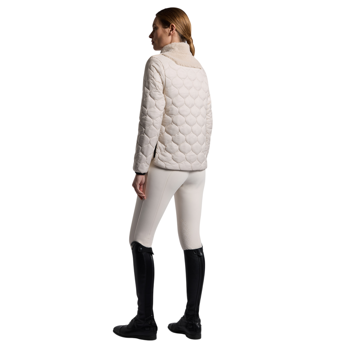 Cavalleria Toscana - Veste manches longues femme Teddy Fleece vanille