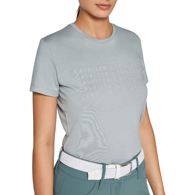 Cavalleria Toscana - T-shirt manches courtes femme Break Off coton light grey | - Ohlala