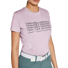Cavalleria Toscana - T-shirt manches courtes femme Break Off coton sakura rose | - Ohlala