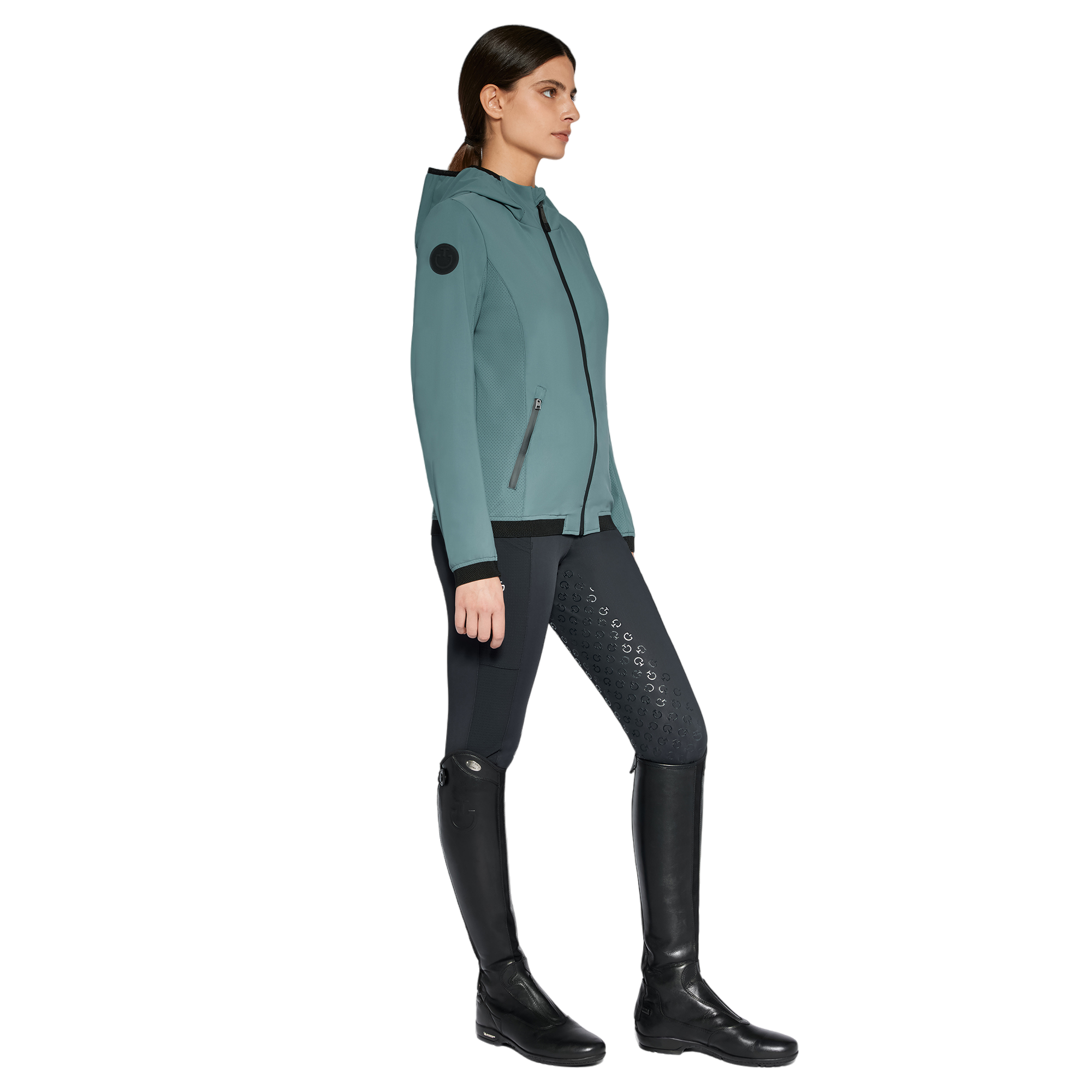 Cavalleria Toscana - Veste manches longues femme Softshell peacook green | - Ohlala