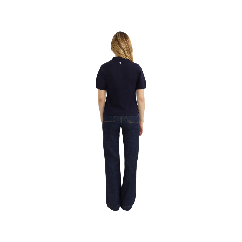 Harcour - Polo manches courtes femme Cherry marine