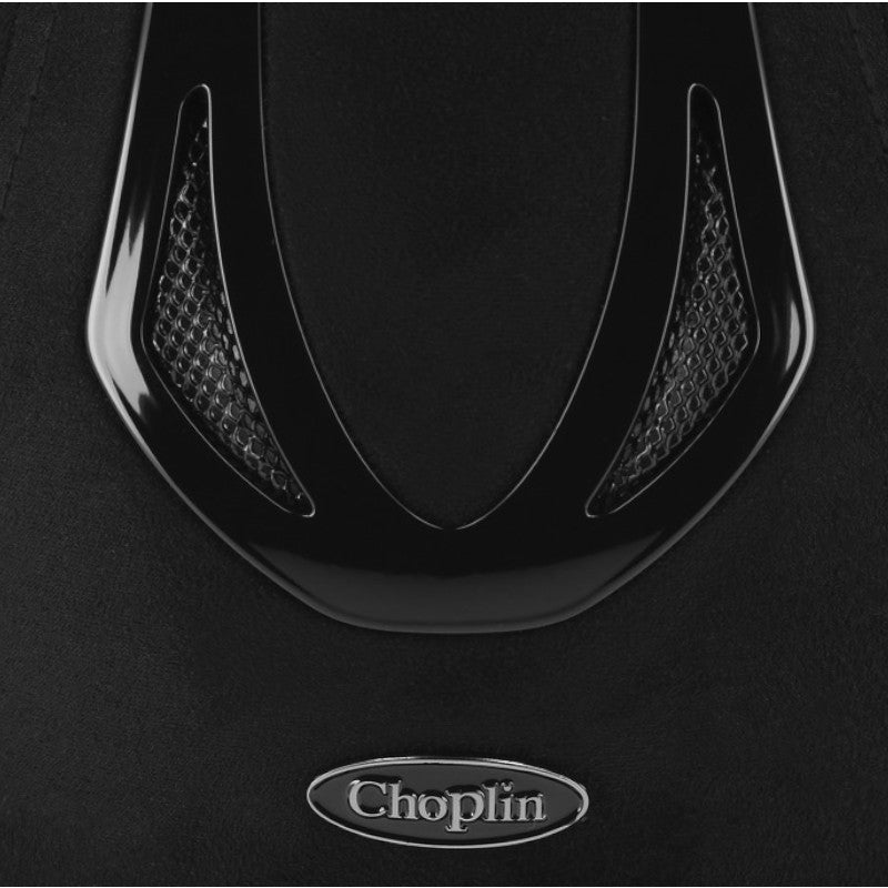 Choplin - Casque d'équitation Aero Velvet noir brillant