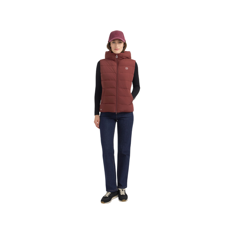 Harcour - Doudoune sans manches femme Cinderella vigne