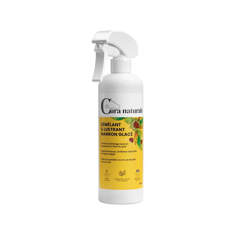 Cura Naturale - Édition limitée - Démêlant et lustrant pour chevaux marron glacé