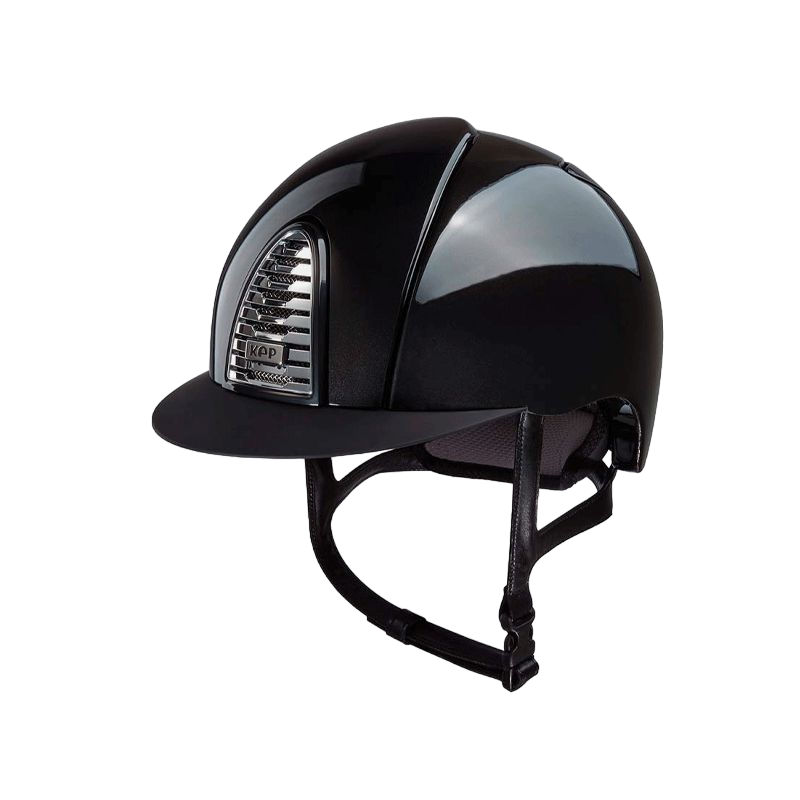 KEP - Casque d'équitation Cromo 2.0 Shine noir visière standard | - Ohlala