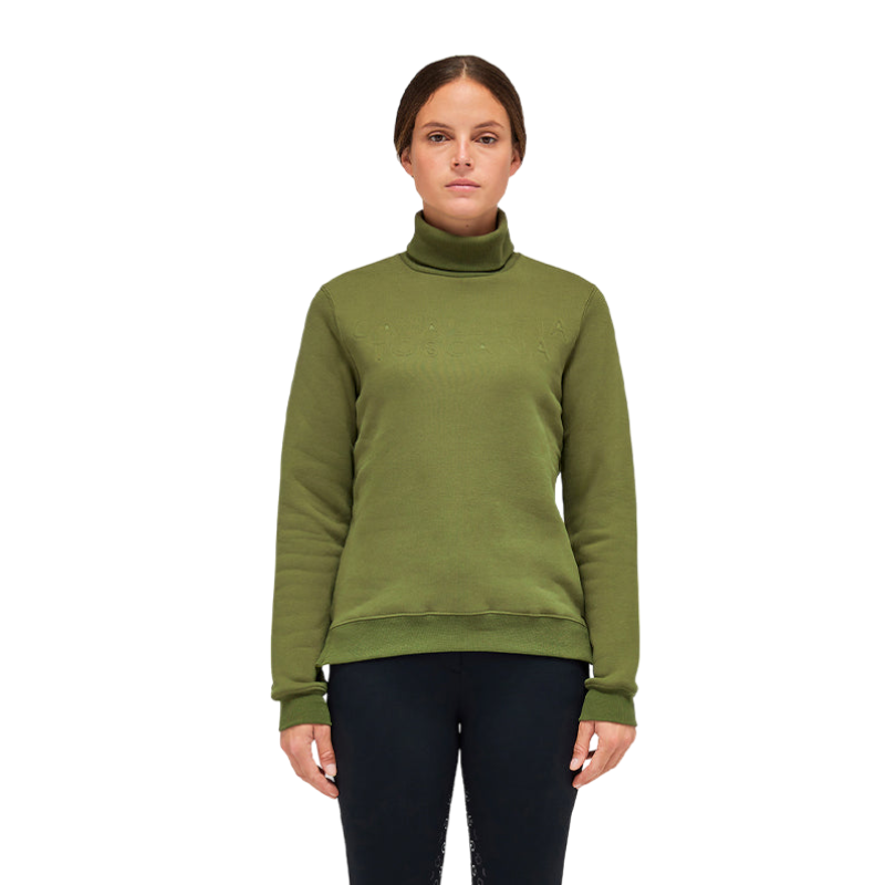 Cavalleria Toscana - Sweat col montant femme foliage green | - Ohlala