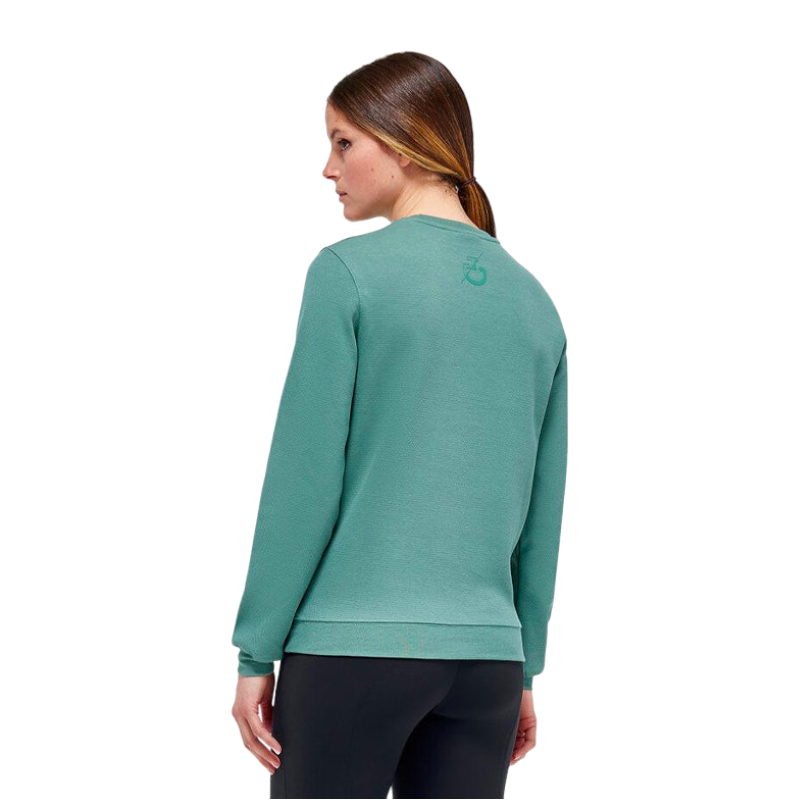Cavalleria Toscana - Sweatshirt piqué coton femme emeraude | - Ohlala