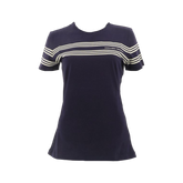 Cavalleria Toscana - T-shirt marinière femme coton marine | - Ohlala