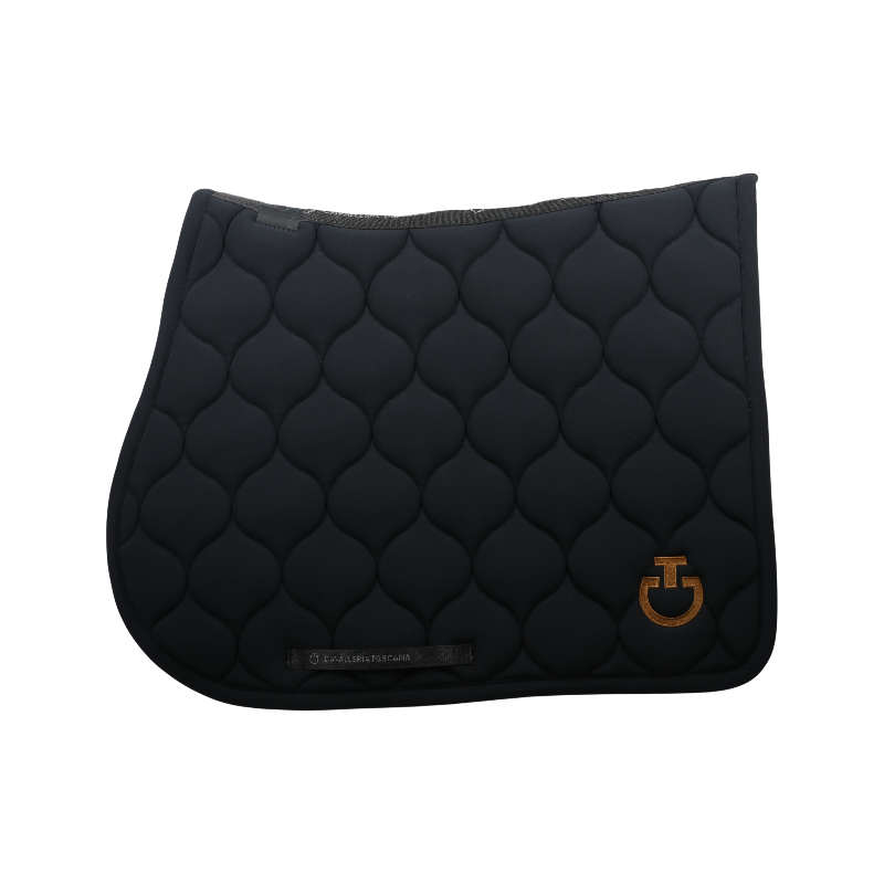 Cavalleria Toscana - Zadeldek New Circular Quilted Jersey zwart/ koper | - Ohlala