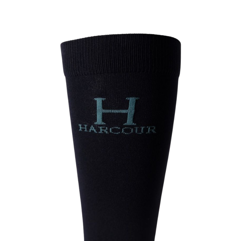 Harcour - Chaussette d'équitation Badminton marine/ peacock