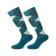 Equithème - Chaussettes Argyle saphir/écru (x1) | - Ohlala
