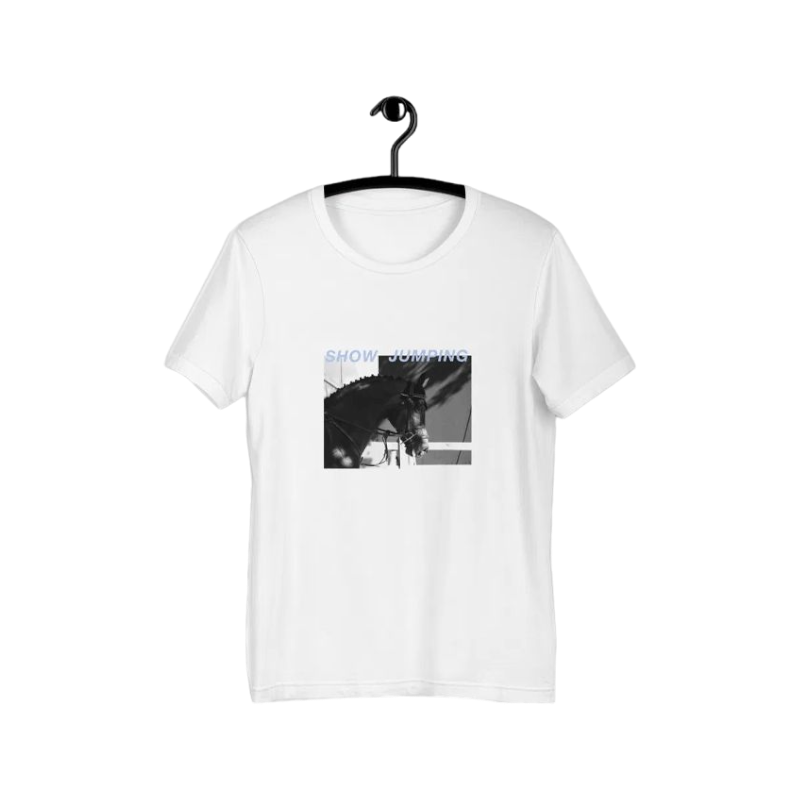 Collection Equine - T-shirt manches courtes Show Jumping blanc | - Ohlala
