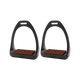 Compositi - Étriers Soft reflex noir/ marron | - Ohlala