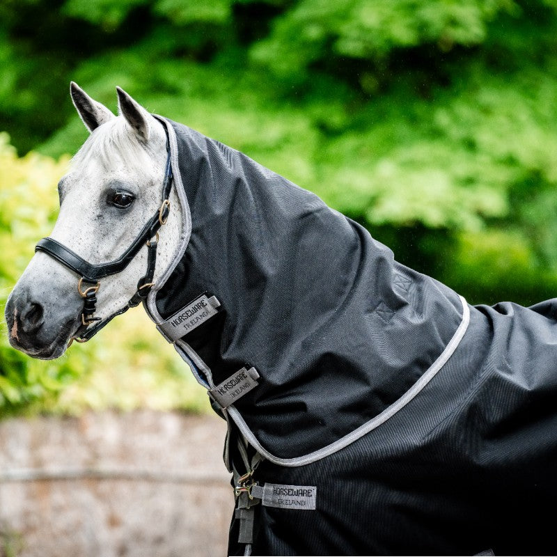 Horseware - Couverture d'extérieur Amigo Bravo 12 Plus noir/ titanium grey/ argent 400g