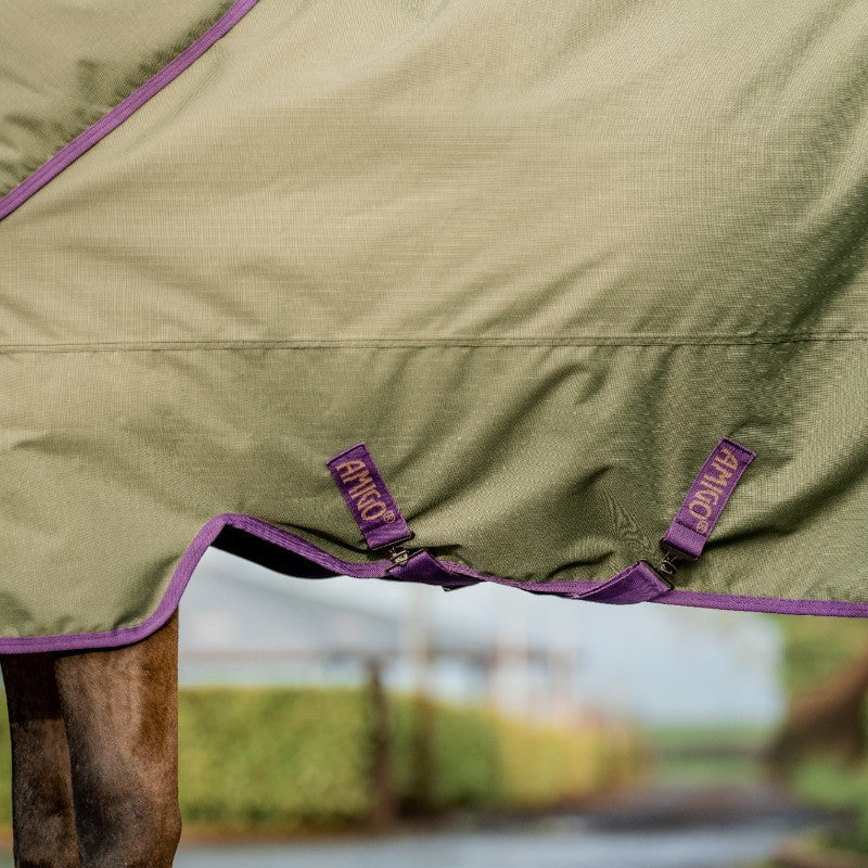Horseware - Couverture d'extérieur Amigo Hero Ripstop Plus bramble/ winterberry/ taupe 100g | - Ohlala