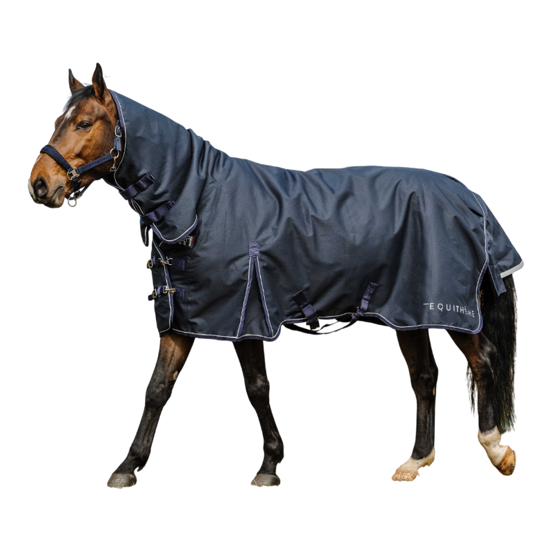 Equithème - Couverture d'extérieur Atomic Combo 1200 D marine 50g