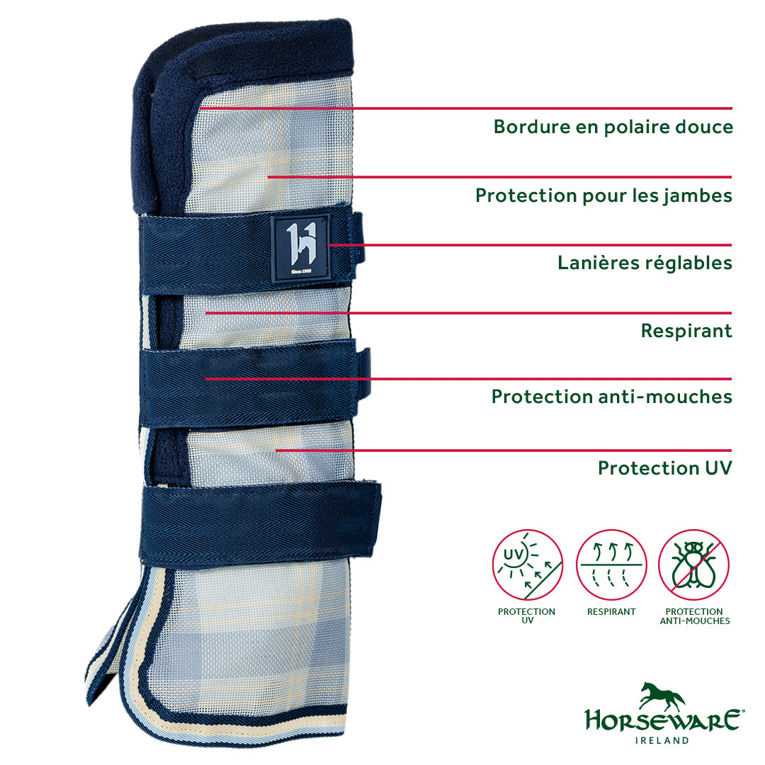 Horseware - Guêtres anti-mouches Newmarket witney navy | - Ohlala