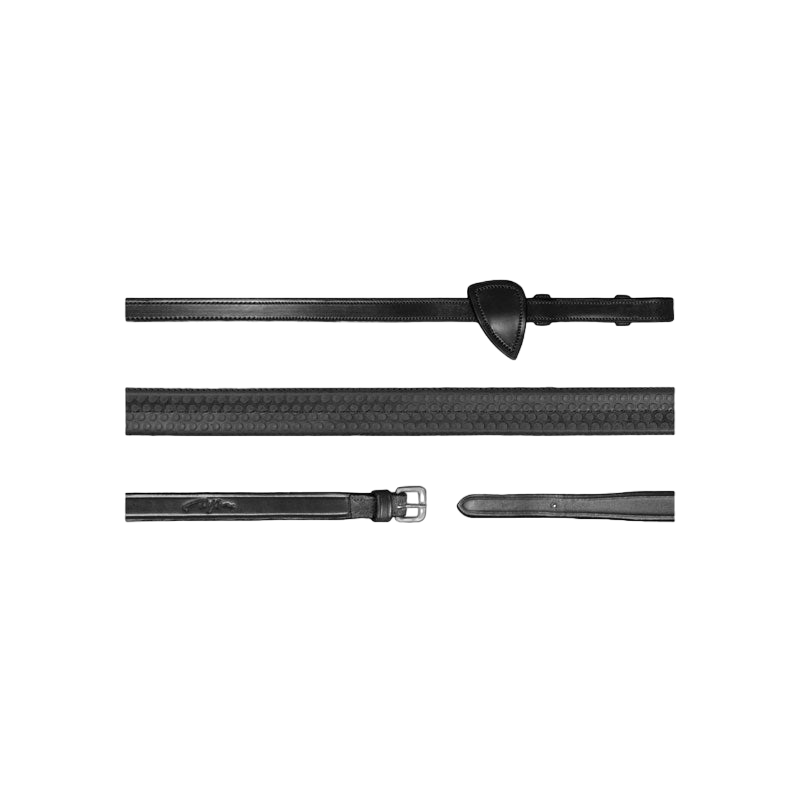 Dyon - Rênes caoutchouc 5/8 New English Collection noir | - Ohlala
