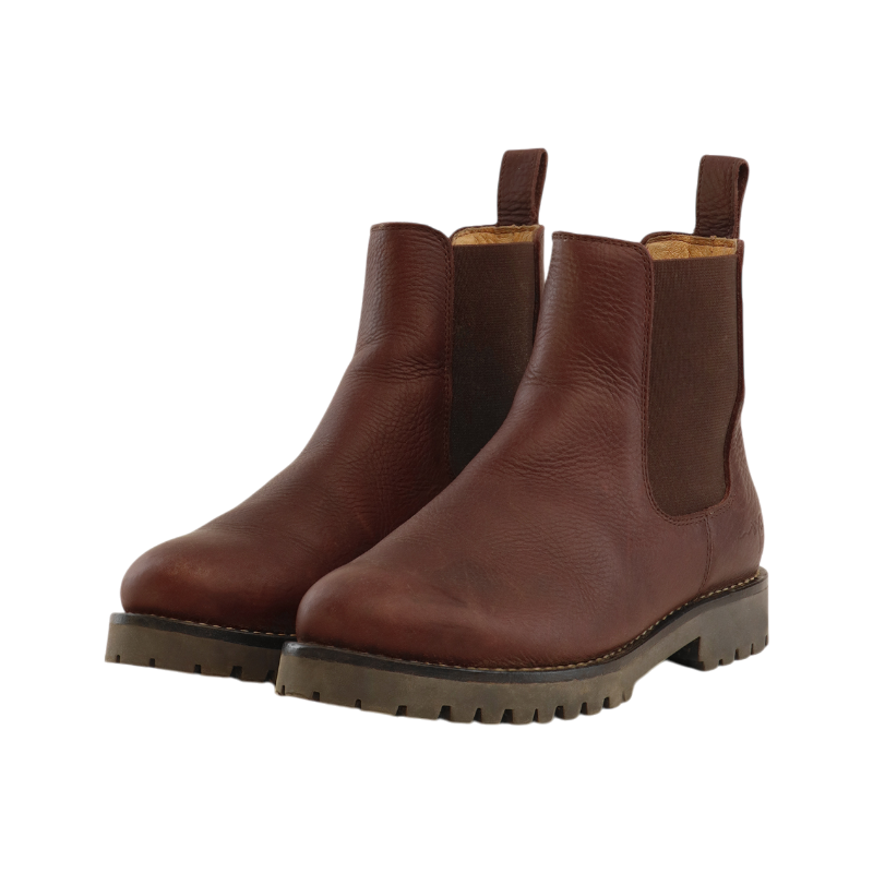 Dyon - Boots d'équitation en cuir Chelsea marron