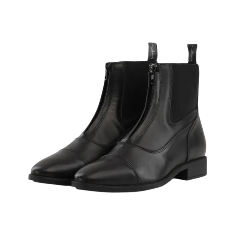 Dyon - Boots d'équitation en cuir avec fermeture éclair noir