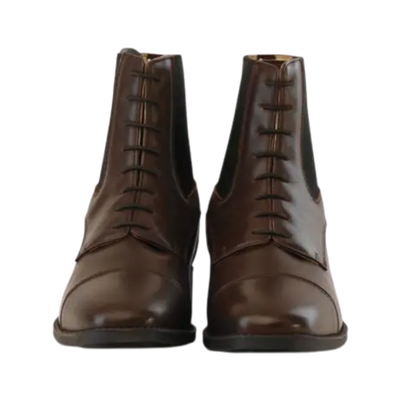 Dyon - Boots d'équitation en cuir à lacets marron
