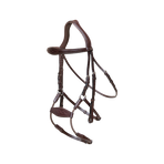 Dyon - Bridon muserolle hybride élastique New English Collection marron | - Ohlala