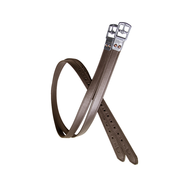 Dyon - Etrivières en cuir Soft Premium marron