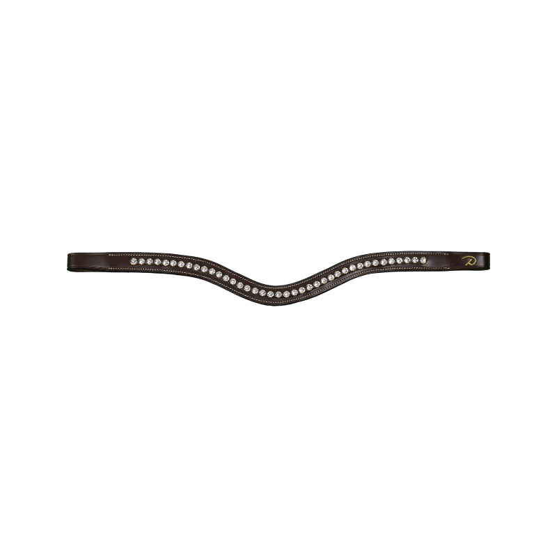 Dyon - Frontal V Swarovski blanc D Collection marron