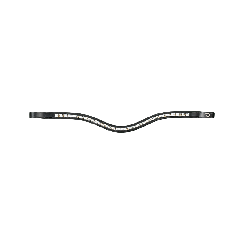 Dyon - Frontal Swarovski blanc en V New English Collection noir