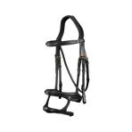 Dyon - Bridon double muserolle D Collection noir | - Ohlala