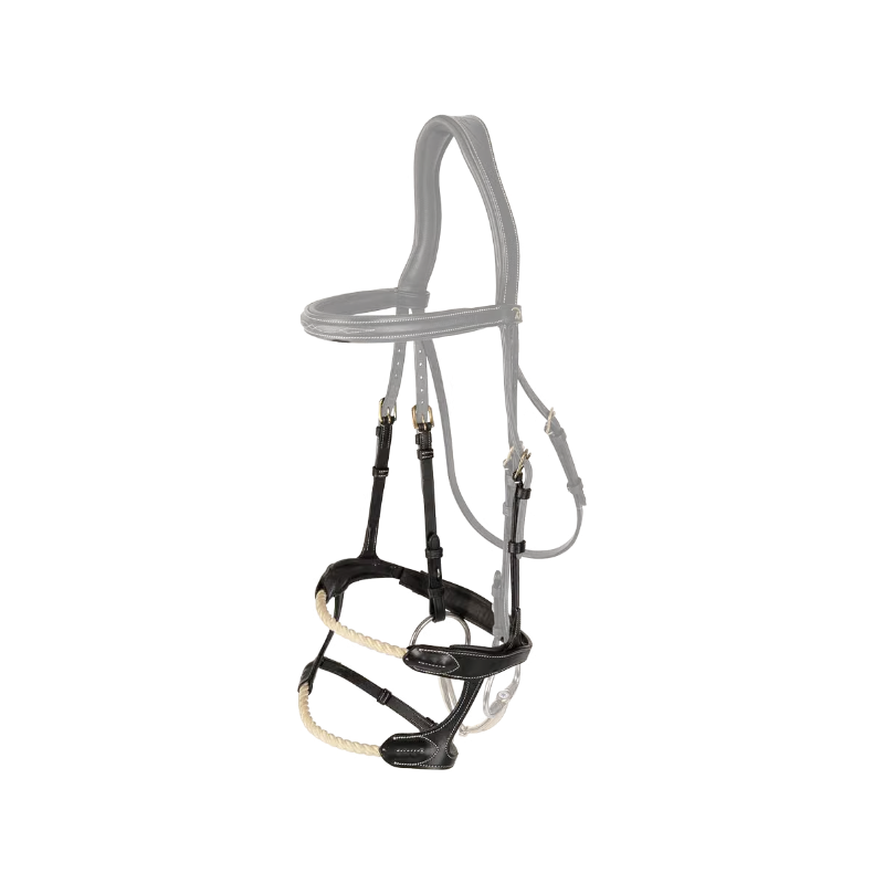 Dyon - Double muserolle corde Dy'on Collection noir